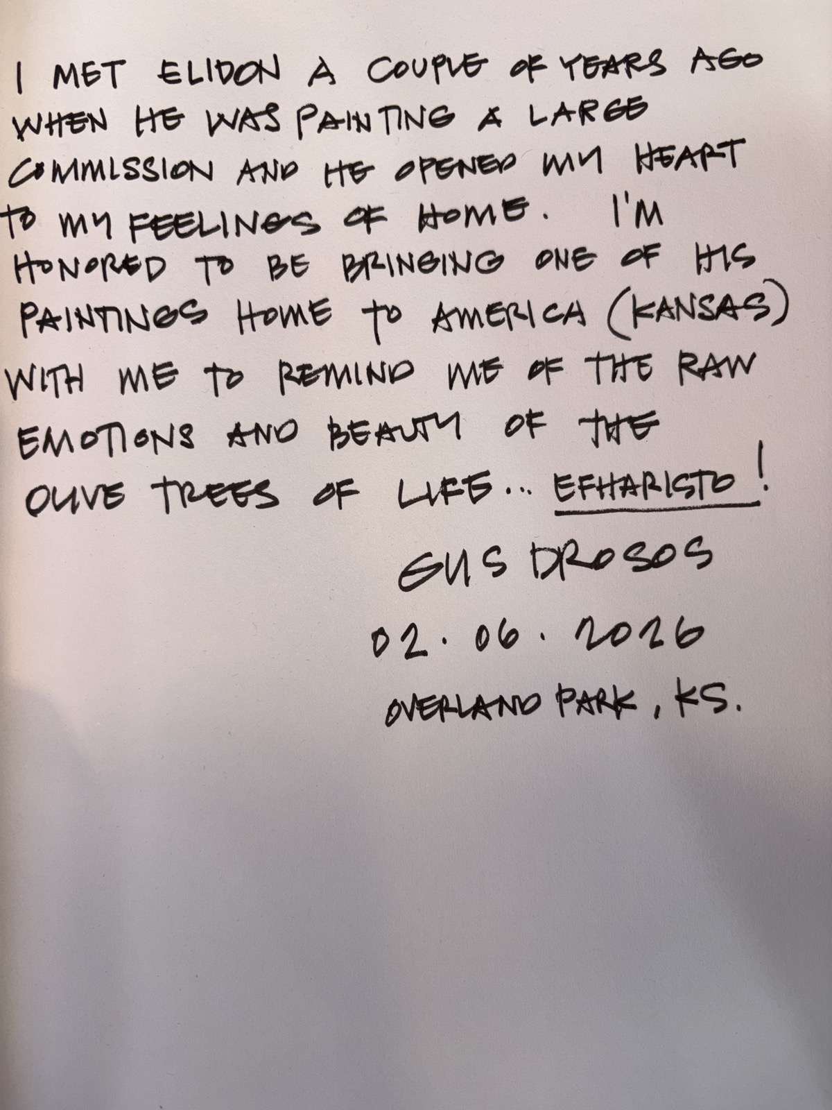 Handwritten messages, to Elidon — Elidon